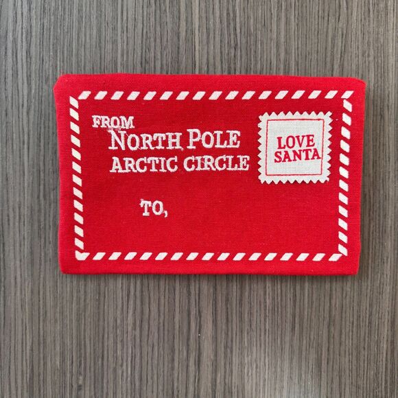 Wondershop Other - Cotton blend christmas envelope card red white north pole candy cane striped